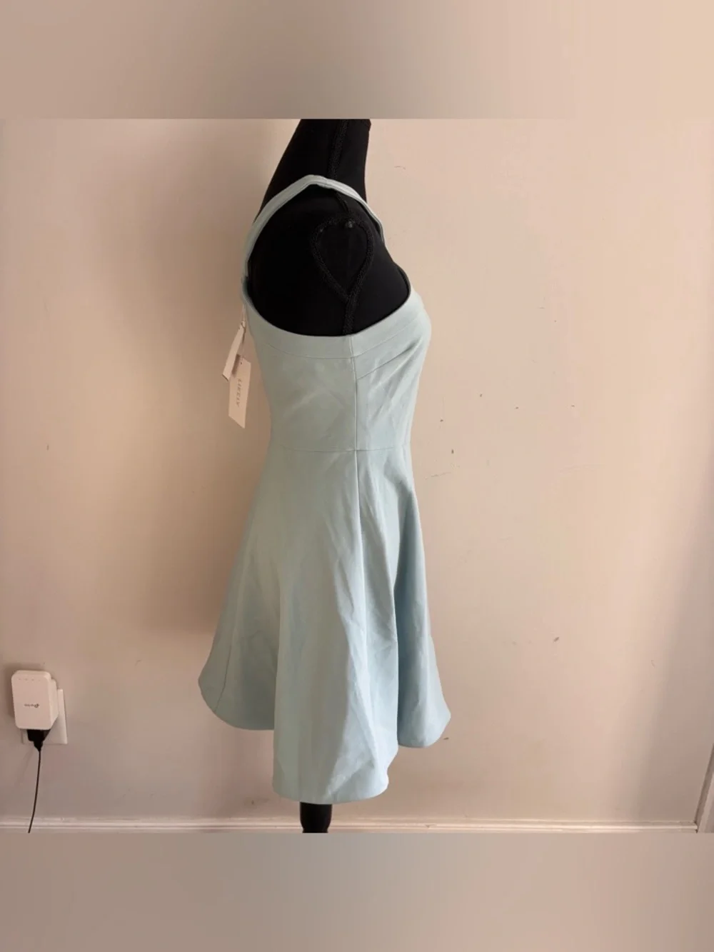 LIKELY Ashland Dress Size 6 NWT Blue Cross Back Fit & Flare Mini - Picture 3 of 8